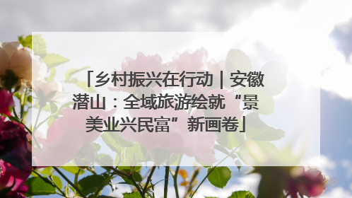 乡村振兴在行动｜安徽潜山：全域旅游绘就“景美业兴民富”新画卷