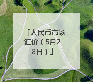 人民币市场汇价（5月28日）