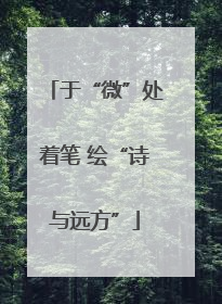 于“微”处着笔 绘“诗与远方”