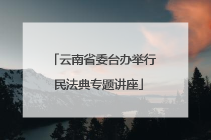云南省委台办举行民法典专题讲座