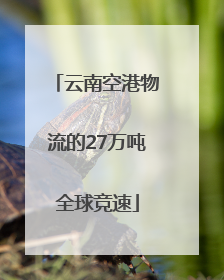 云南空港物流的27万吨全球竞速