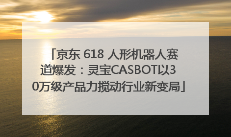 京东 618 人形机器人赛道爆发：灵宝CASBOT以30万级产品力搅动行业新变局