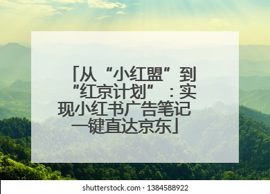 从“小红盟”到“红京计划”：实现小红书广告笔记一键直达京东