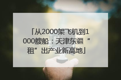 从2000架飞机到1000艘船：天津东疆“租”出产业新高地