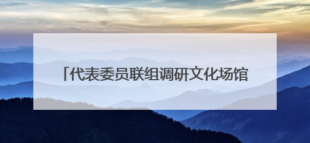 代表委员联组调研文化场馆 共商公共服务提质路径