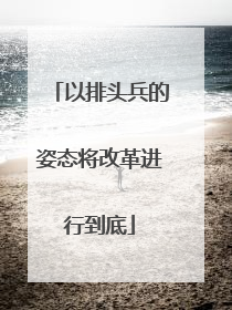 以排头兵的姿态将改革进行到底