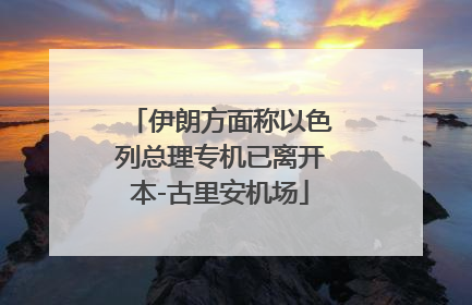 伊朗方面称以色列总理专机已离开本-古里安机场