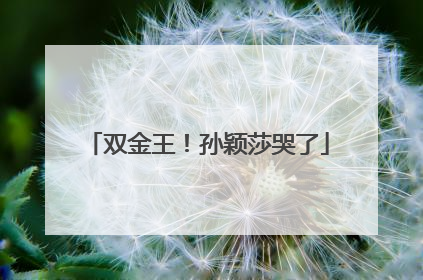双金王！孙颖莎哭了