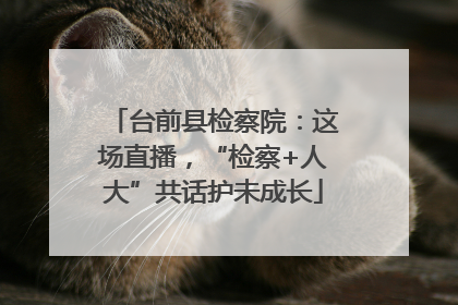 台前县检察院：这场直播，“检察+人大”共话护未成长