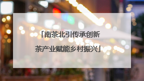 南茶北引传承创新 茶产业赋能乡村振兴
