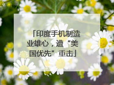 印度手机制造业雄心，遭“美国优先”重击