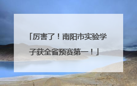 厉害了！南阳市实验学子获全省预赛第一！