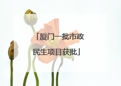 厦门一批市政民生项目获批