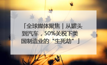 全球媒体聚焦｜从罐头到汽车，50%关税下美国制造业的“生死劫”