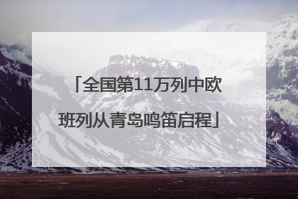 全国第11万列中欧班列从青岛鸣笛启程