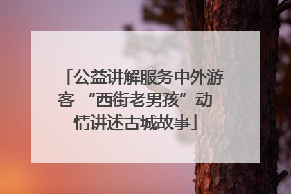 公益讲解服务中外游客 “西街老男孩”动情讲述古城故事