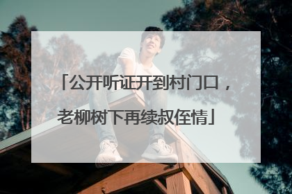 公开听证开到村门口，老柳树下再续叔侄情