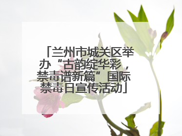 兰州市城关区举办“古韵绽华彩，禁毒谱新篇”国际禁毒日宣传活动