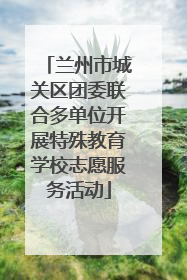 兰州市城关区团委联合多单位开展特殊教育学校志愿服务活动