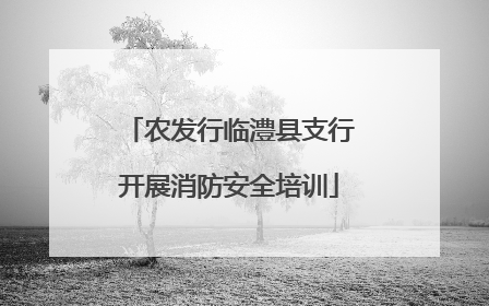 农发行临澧县支行开展消防安全培训