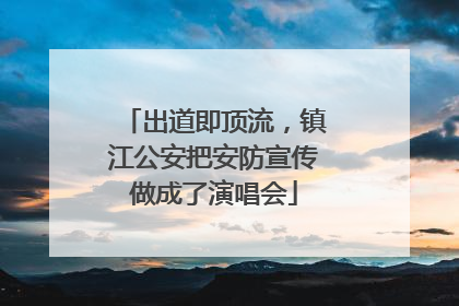 出道即顶流，镇江公安把安防宣传做成了演唱会