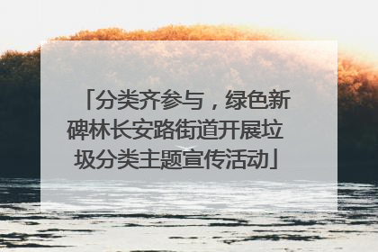 分类齐参与，绿色新碑林长安路街道开展垃圾分类主题宣传活动