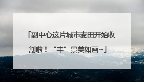 副中心这片城市麦田开始收割啦！“丰”景美如画~