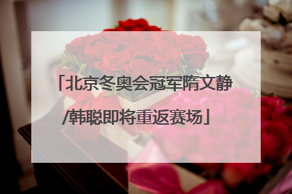 北京冬奥会冠军隋文静/韩聪即将重返赛场