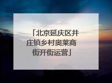 北京延庆区井庄镇乡村奥莱商街开街运营