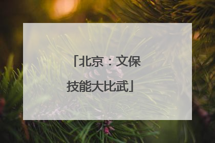 北京：文保技能大比武