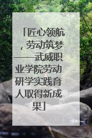 匠心领航，劳动筑梦——武威职业学院劳动研学实践育人取得新成果