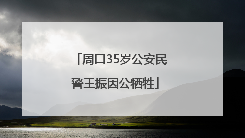 周口35岁公安民警王振因公牺牲