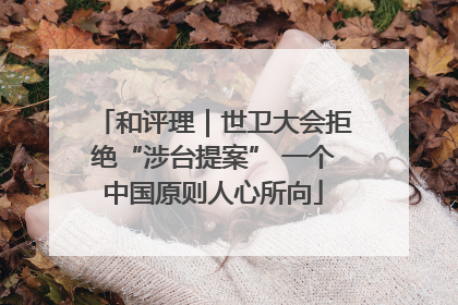 和评理｜世卫大会拒绝“涉台提案” 一个中国原则人心所向