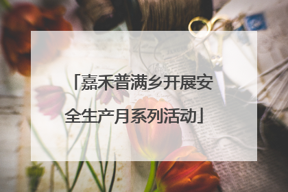 嘉禾普满乡开展安全生产月系列活动