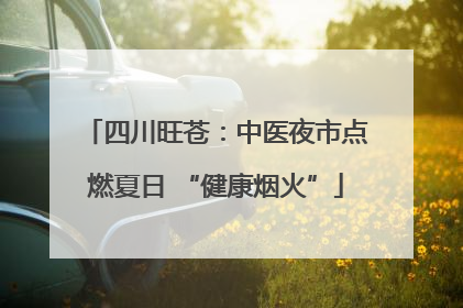 四川旺苍：中医夜市点燃夏日 “健康烟火”