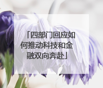四部门回应如何推动科技和金融双向奔赴