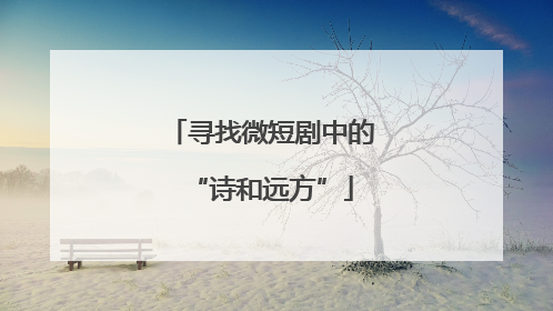 寻找微短剧中的“诗和远方”