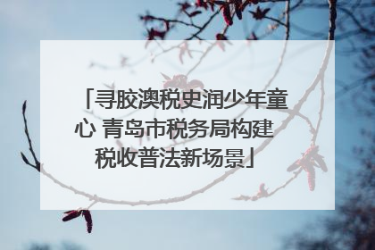 寻胶澳税史润少年童心 青岛市税务局构建税收普法新场景