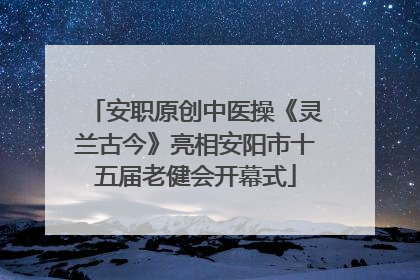 安职原创中医操《灵兰古今》亮相安阳市十五届老健会开幕式