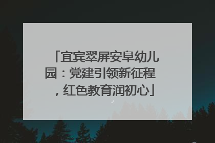 宜宾翠屏安阜幼儿园：党建引领新征程，红色教育润初心