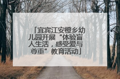 宜宾江安橙乡幼儿园开展“体验盲人生活，感受爱与尊重”教育活动