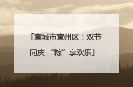 宣城市宣州区：双节同庆 “粽”享欢乐