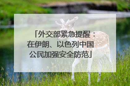 外交部紧急提醒：在伊朗、以色列中国公民加强安全防范
