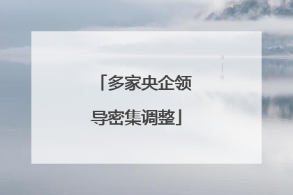 多家央企领导密集调整