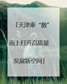 天津乘“数”而上打开高质量发展新空间