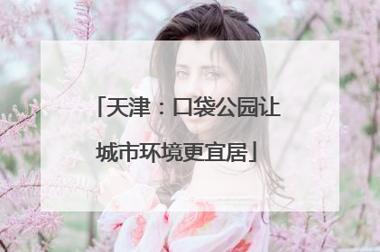 天津：口袋公园让城市环境更宜居