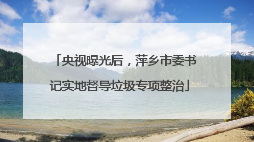 央视曝光后，萍乡市委书记实地督导垃圾专项整治
