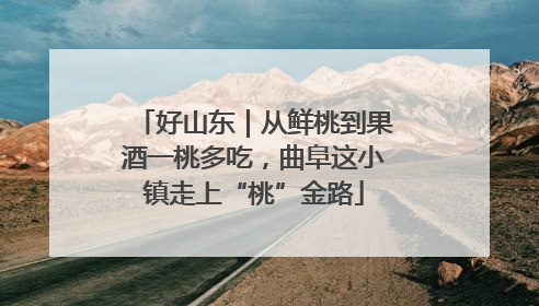 好山东｜从鲜桃到果酒一桃多吃，曲阜这小镇走上“桃”金路