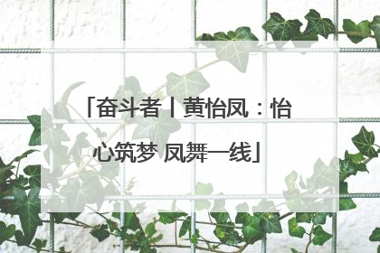 奋斗者丨黄怡凤：怡心筑梦 凤舞一线