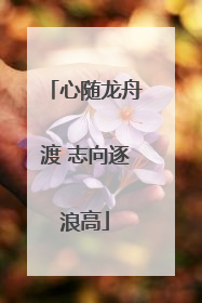心随龙舟渡 志向逐浪高